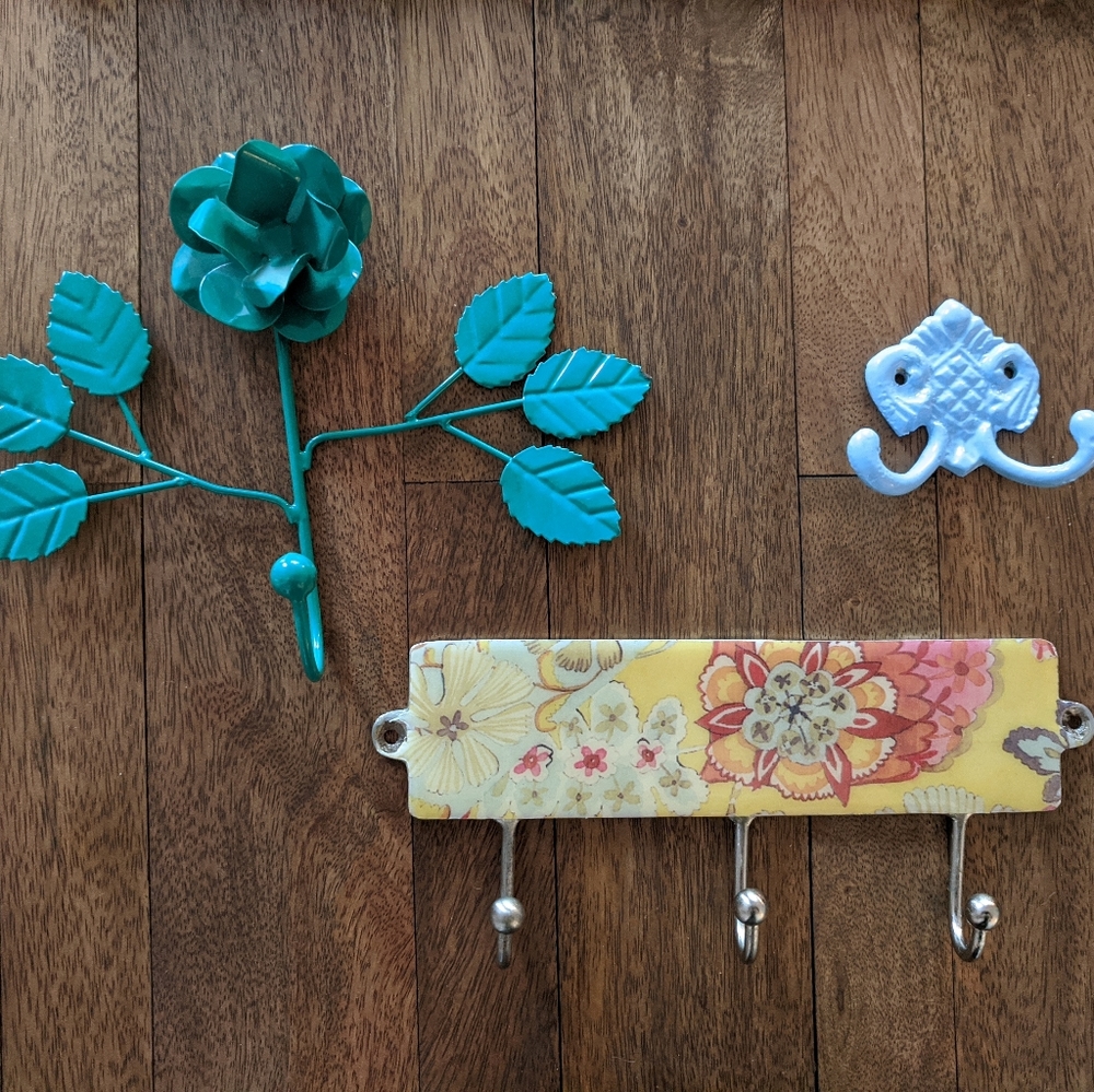 Set of 3 Anthropologie UO small jewelry hooks